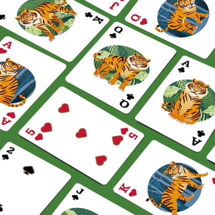 Tiger Power Tigress Plastic  Playing Cards &#x2013; New Year Edition