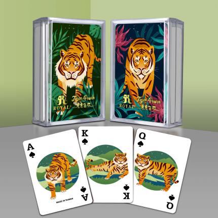 Tiger Power Tiger Cartes &#xE0; jouer en plastique &#x2013; &#xC9;dition Nouvel An