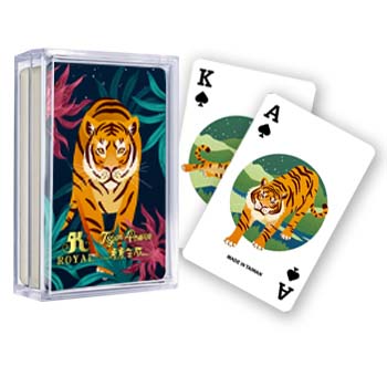 Tiger Power Tigerin Plastikspielkarten – Neujahrsausgabe