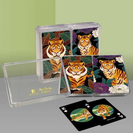 Tiger Unity Schwarz Spielkarten Neujahrsgeschenkset