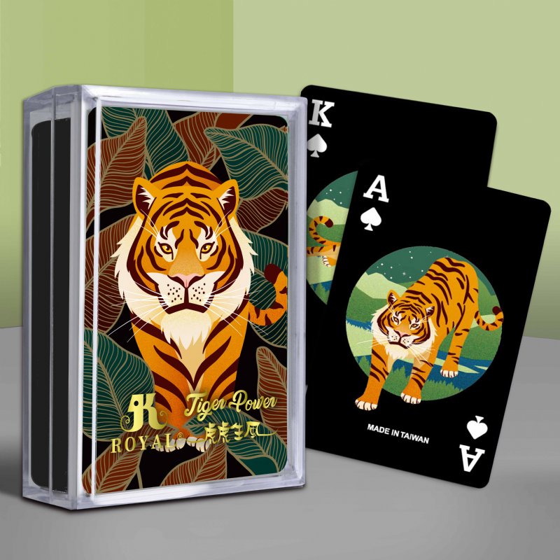 Tiger Power Tiger Black Playing Cards Édition Nouvel An