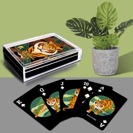 Tiger Power Tiger Black Playing Cards &#xC9;dition Nouvel An