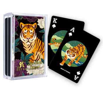 Tiger Power Tigress Black Playing Cards Edición de año nuevo