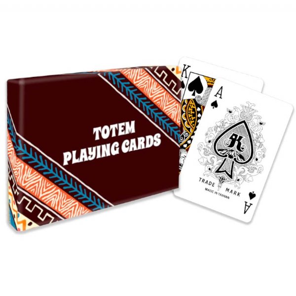Cartas de pôquer personalizadas - cartas de plástico Toten em caixa rígida G022 conjunto de 2 baralhos