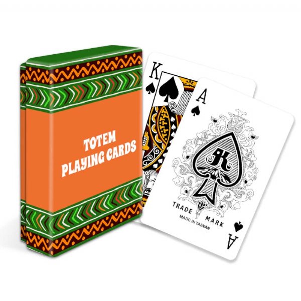 Cartões de ponte personalizados - Cartões de papel Toten em caixa rígida G019 de deck único