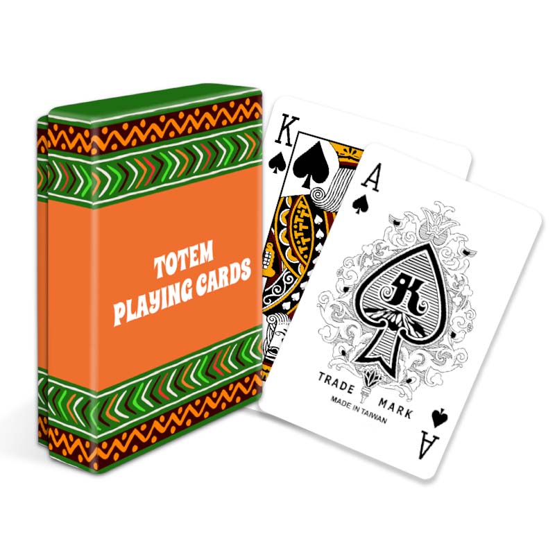 Cartões de ponte personalizados - Cartões de papel Toten em caixa rígida G019 de deck único