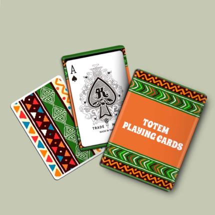 Tarjetas puente personalizadas: tarjetas de papel Toten en una sola cubierta de caja r&#xED;gida G019