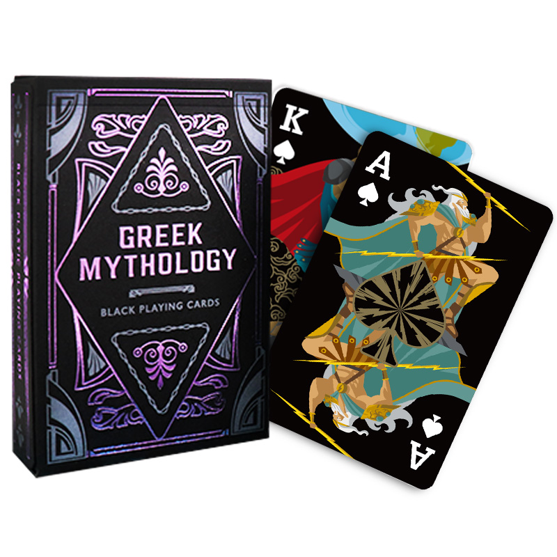 Греческая мифология Черные игральные карты - Фиолетовые лозы