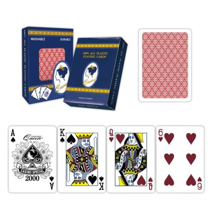 Queen 賭場專用塑膠撲克牌 - 兩角