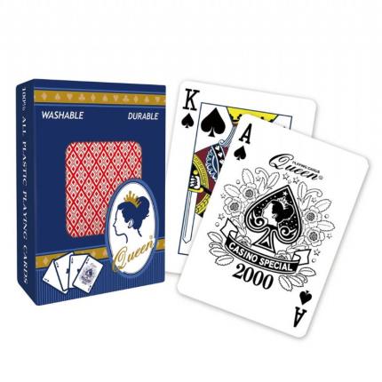 Cartes &#xE0; jouer en plastique Queen Casino