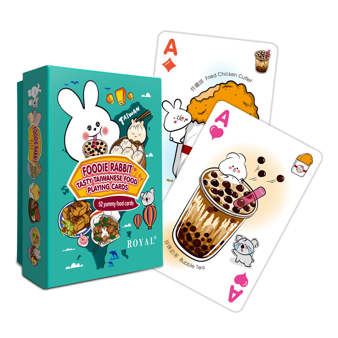Foodie Rabbit - Gustose carte da gioco per cibo taiwanese