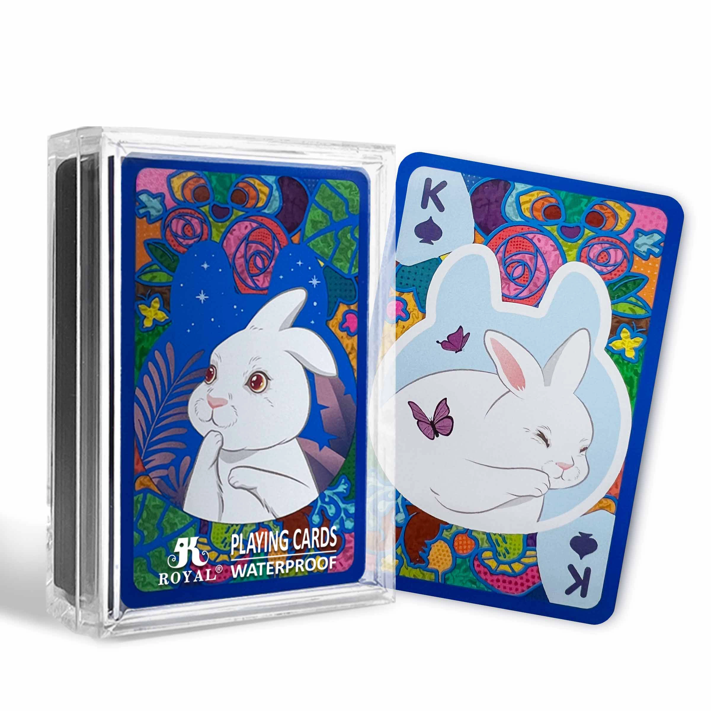 Waldkaninchen - Transparente Spielkarten: Weiß