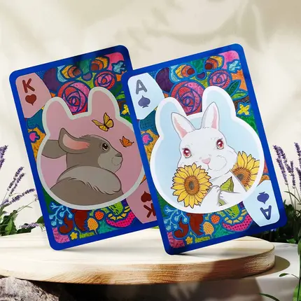 Forest Rabbit - Carte da gioco trasparenti: bianco