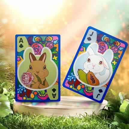 Forest Rabbit - Carte da gioco trasparenti: bianco