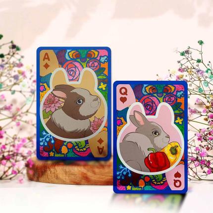 Forest Rabbit - Carte da gioco trasparenti: bianco