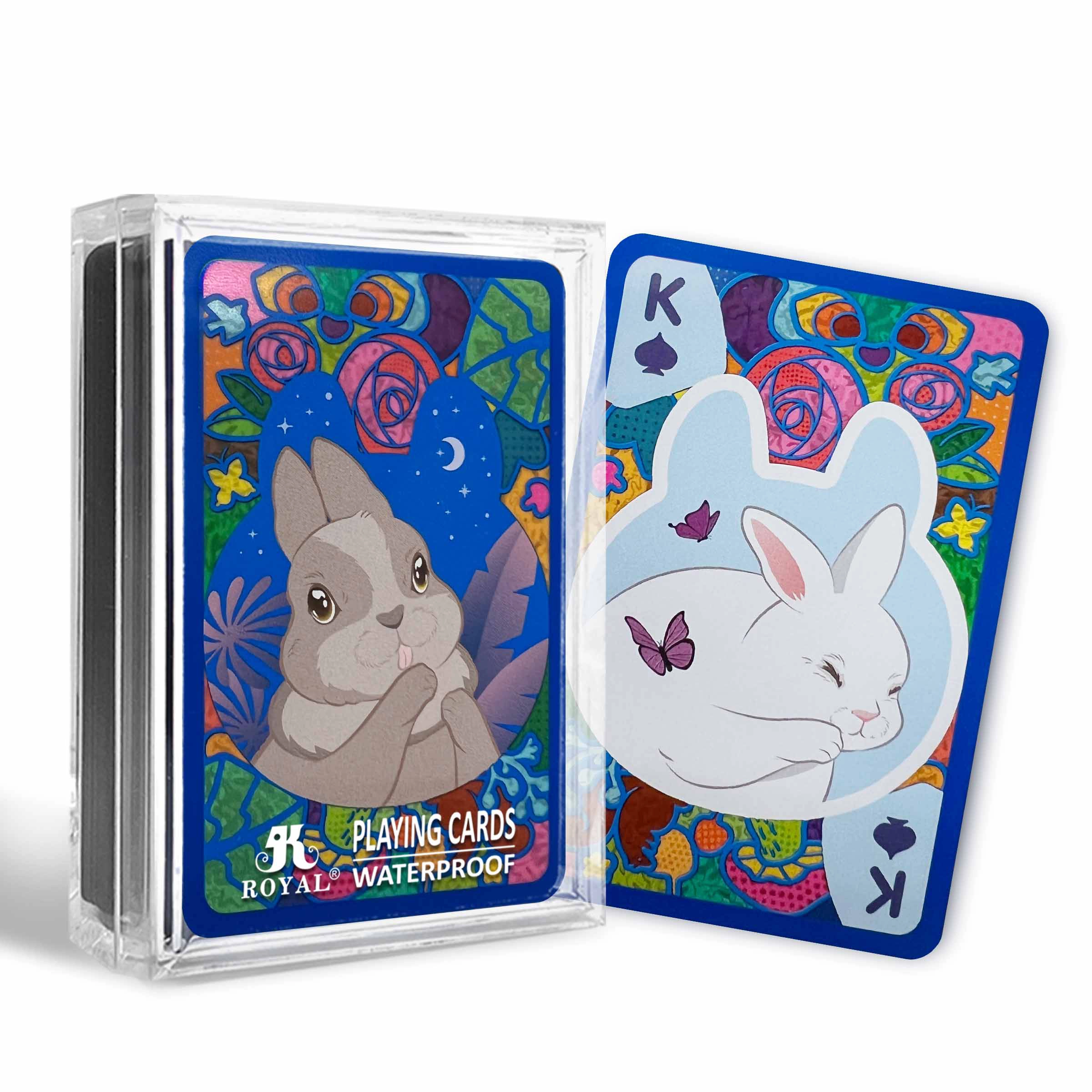 Waldkaninchen - Transparente Spielkarten: Grau