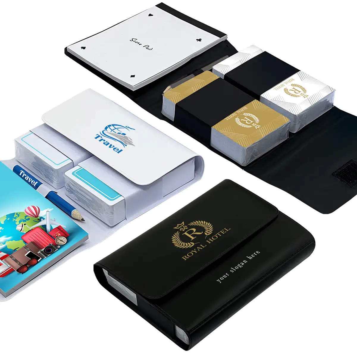Cartes de jeu de carte PS de haute qualité portables boîte de