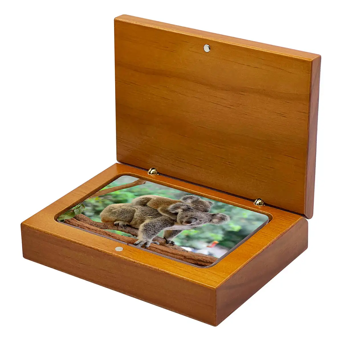 صندوق خشبي لأوراق اللعب (حجم البطاقة 58 × 88 مم)