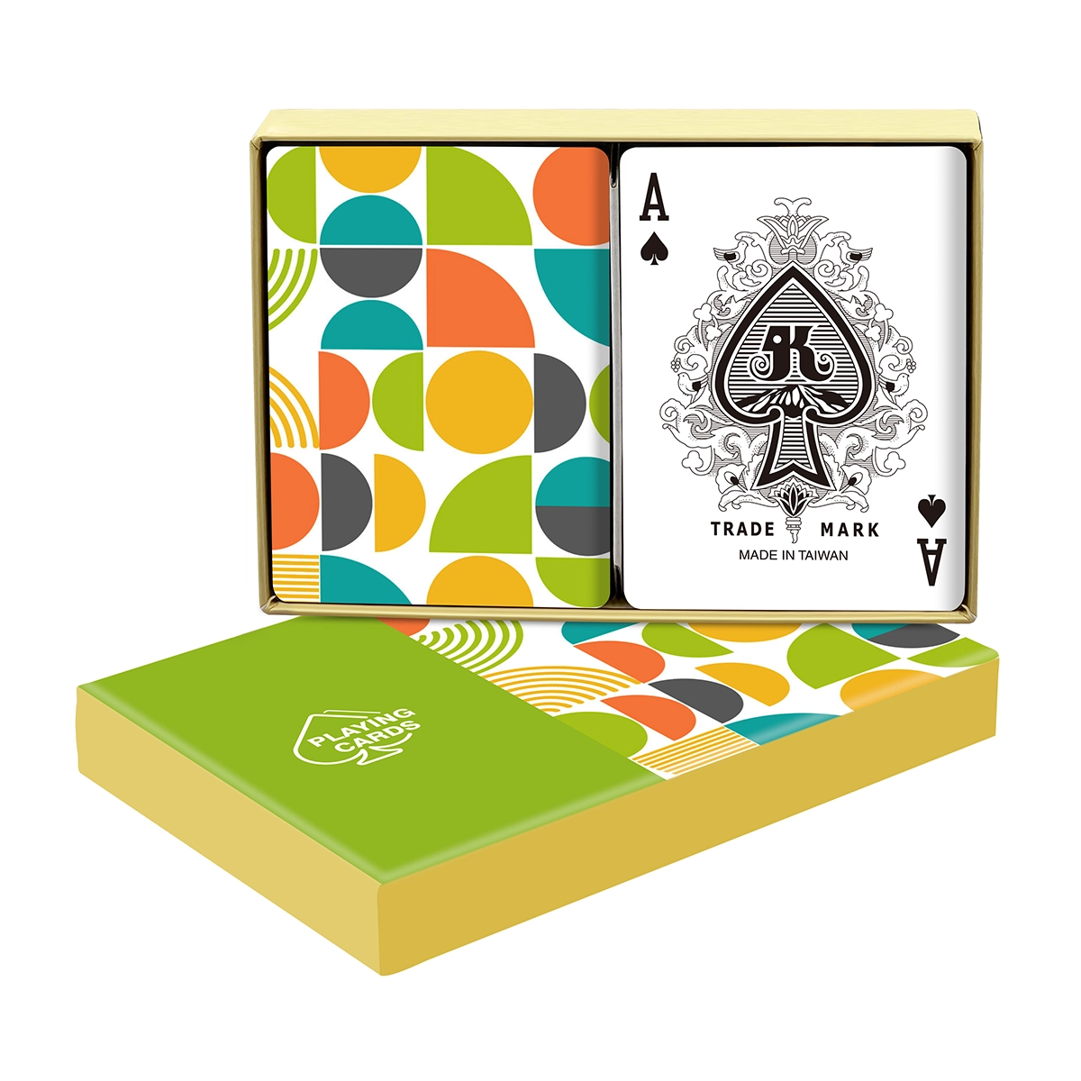 Starre Box für 2 Decks Poker-Spielkarten (mit Trennwand)