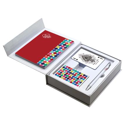 Flip Top Box para 2 baralhos de cartas de jogar Bridge (com placa de pontua&#xE7;&#xE3;o e caneta)