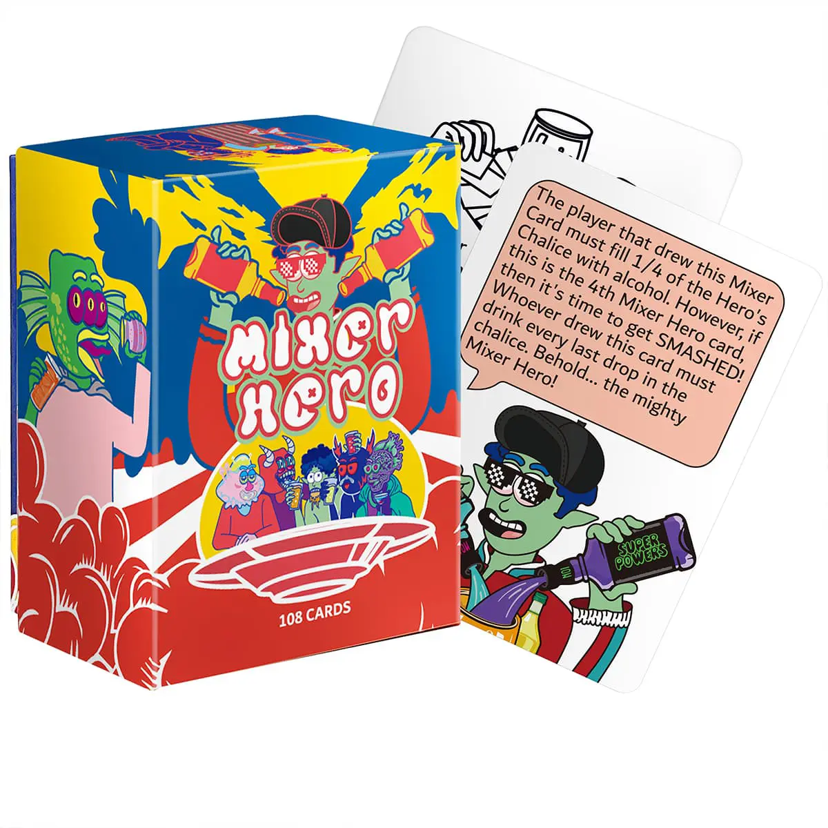 Mixer Hero Drinking Card Games - Crazy Alien