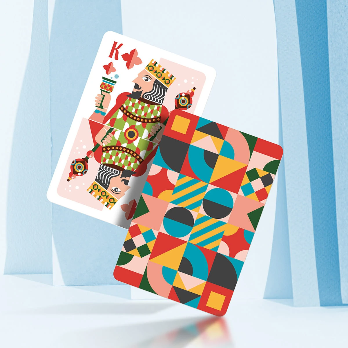 Jeu de cartes &#xE0; jouer double g&#xE9;om&#xE9;trique