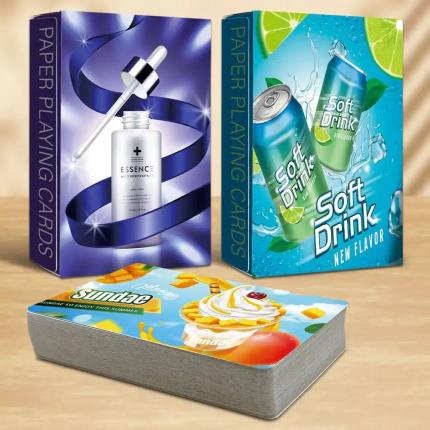 Cartas de jogar personalizadas - papel 280gsm em caixa dobrada - Bebidas