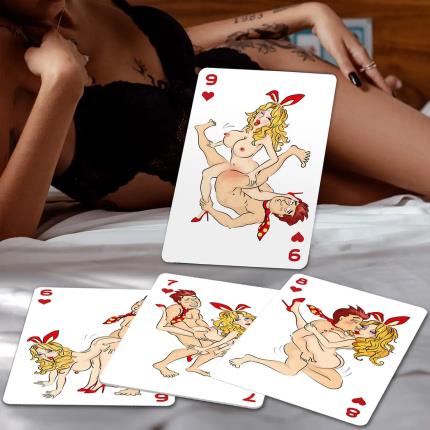 Cartes &#xE0; jouer en papier Kama Sutra - Lapin sexy