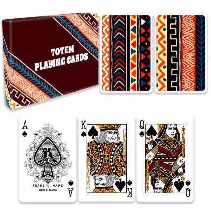 Cartes de poker personnalis&#xE9;es &#x2013; Cartes en plastique Toten dans une bo&#xEE;te rigide G022, 2 jeux de cartes