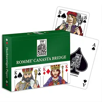 Juego de cartas Romme alemán, juego de barajas de cartas dobles