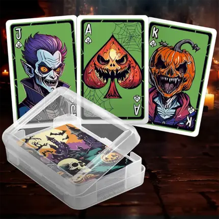 Creepy Monster Halloween Playing Cards