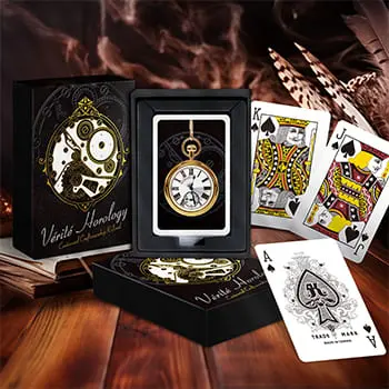精品懷錶撲克牌入天地盒(有内襯）