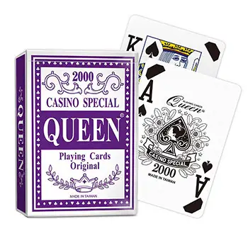 Queen 賭場專用撲克紙牌-Jumbo No peek Index