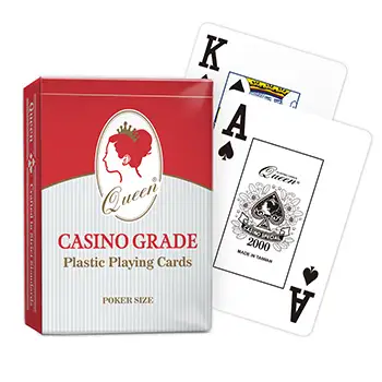 Queen 賭場專用塑膠撲克牌 - 大字體