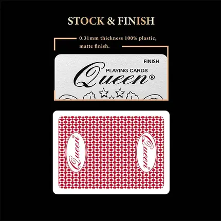 Queen Casino Plastic Playing Cards - Poker - Jumbo Index