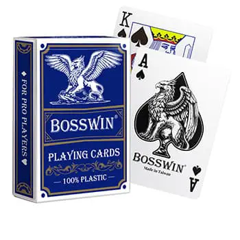 一級玩家磨砂防水撲克牌-寶藍王冠