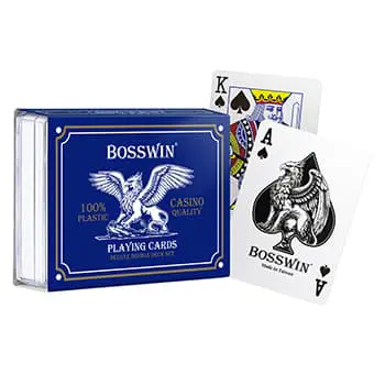 一級玩家磨砂防水撲克牌-寶藍王冠