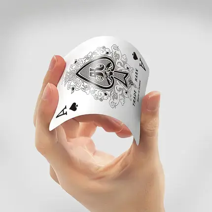 أوراق اللعب البلاستيكية القياسية القياسية / سطح واحد