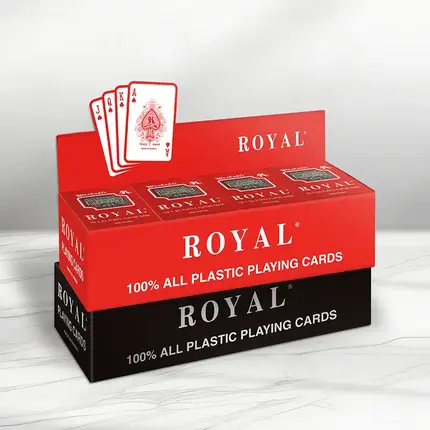 أوراق اللعب البلاستيكية القياسية القياسية / سطح واحد