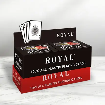 Cartes à jouer Classic Series à double jeu ROYAL en plastique, format bridge - Index standard