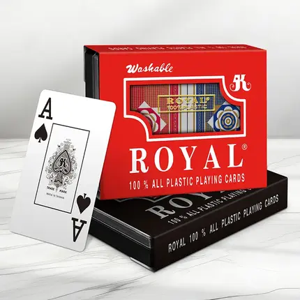 Cartes à jouer ROYAL en plastique, double jeu, série classique - Index Jumbo