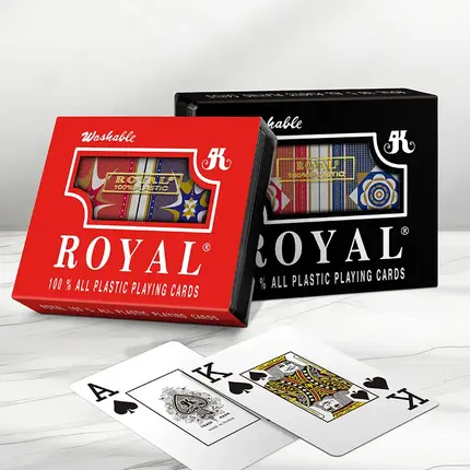 Cartes à jouer ROYAL en plastique, double jeu, série classique - Index Jumbo