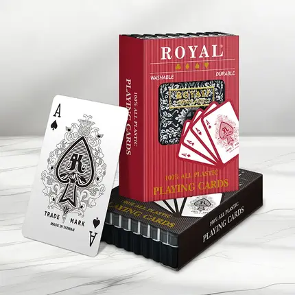 Carte da gioco in plastica ROYAL della serie moderna, dimensioni del ponte - Indice standard