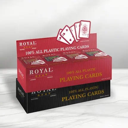 Carte da gioco in plastica ROYAL della serie moderna, dimensioni del ponte - Indice standard