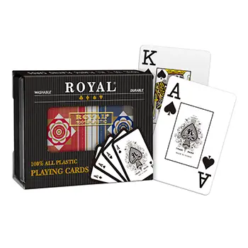 Modern Series Double Deck ROYAL Plastic Playing Cards - Jumbo Index
