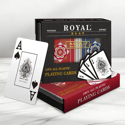 Modern Series Double Deck ROYAL Plastic Playing Cards - Jumbo Index