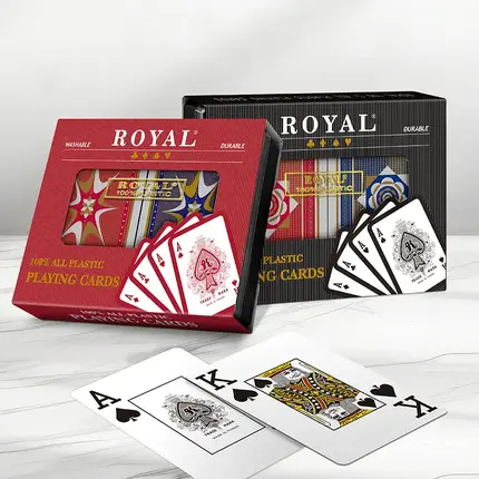 Modern Series Double Deck ROYAL Plastic Playing Cards - Jumbo Index