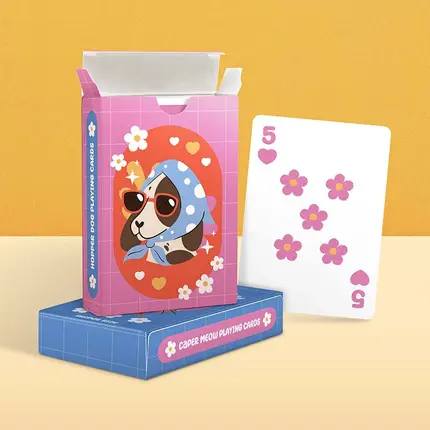 客製化撲克牌 - 310gsm黑蕊平版紙牌入單副裝紙盒 - IP 周邊