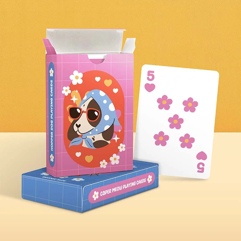 客製化撲克牌 - 310gsm黑蕊平版紙牌入單副裝紙盒 - IP 周邊