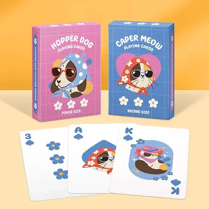 客製化撲克牌 - 310gsm黑蕊平版紙牌入單副裝紙盒 - IP 周邊